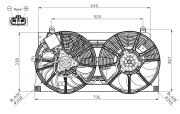 47940 NRF ventilátor chladenia motora 47940 NRF