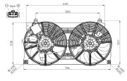 47943 NRF ventilátor chladenia motora 47943 NRF