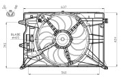 47948 NRF ventilátor chladenia motora 47948 NRF