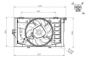 47952 NRF ventilátor chladenia motora 47952 NRF