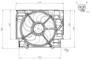 47960 NRF ventilátor chladenia motora 47960 NRF