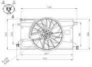 47961 NRF ventilátor chladenia motora 47961 NRF