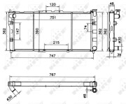 52031 NRF chladič motora 52031 NRF