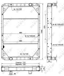 52078 NRF chladič motora 52078 NRF