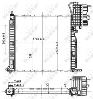 53177 NRF chladič motora 53177 NRF