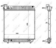 53875 Chladič, chlazení motoru EASY FIT NRF