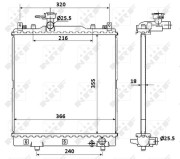 58353 Chladič, chlazení motoru EASY FIT NRF