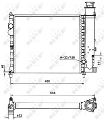 58678 NRF chladič motora 58678 NRF