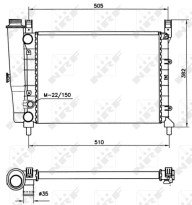 58705 NRF chladič motora 58705 NRF