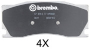35011S Sada brzdových destiček, kotoučová brzda BREMBO COATED DISC LINE A.B.S.