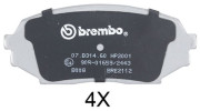 36725S Sada brzdových destiček, kotoučová brzda BREMBO COATED DISC LINE A.B.S.