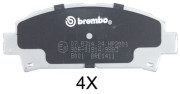 36866S Sada brzdových destiček, kotoučová brzda BREMBO COATED DISC LINE A.B.S.