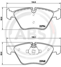 P06036 Sada brzdových destiček, kotoučová brzda BREMBO A.B.S.