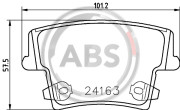 P11018 A.B.S. sada brzdových platničiek kotúčovej brzdy P11018 A.B.S.