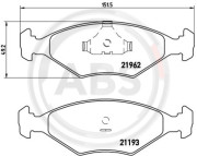 P23055 Sada brzdových destiček, kotoučová brzda BREMBO A.B.S.