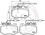 P61031 Sada brzdových destiček, kotoučová brzda BREMBO A.B.S.