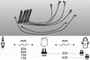 7214 Sada kabelů pro zapalování EFI - BOUGICORD EFI AUTOMOTIVE