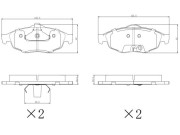 RAP2260 Sada brzdových destiček, kotoučová brzda REMY