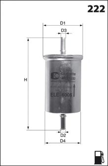 ELE6062 MECAFILTER palivový filter ELE6062 MECAFILTER