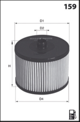 ELG5293 Palivový filtr MECAFILTER