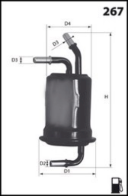 ELE6069 MECAFILTER palivový filter ELE6069 MECAFILTER