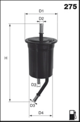 ELE6068 MECAFILTER palivový filter ELE6068 MECAFILTER