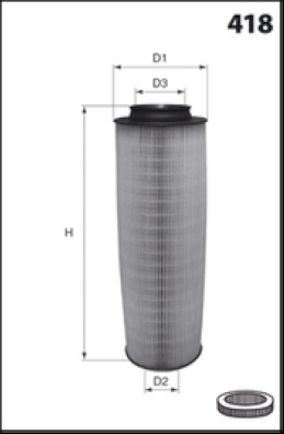 EL9339 Vzduchový filtr MECAFILTER