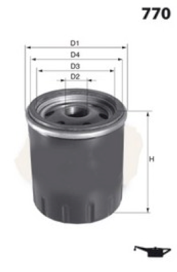 ELH4428 Olejový filtr MECAFILTER