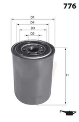 ELH4416 Olejový filtr MECAFILTER