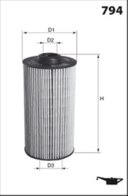 ELH4443 Olejový filtr MECAFILTER