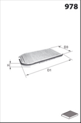 JKR7066 Filtr, vzduch v interiéru MECAFILTER