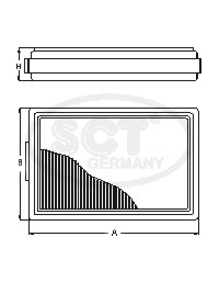 SB 038 Vzduchový filtr SCT - MANNOL