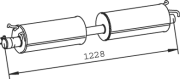 32328 Střední tlumič výfuku DINEX