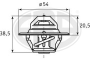 350170 Termostat, chladivo OEM ERA