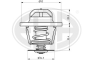 350214 Termostat, chladivo OEM ERA