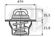 350222 Termostat, chladivo OEM ERA