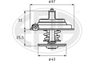 350230 Termostat, chladivo OEM ERA