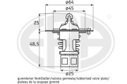 350308 Termostat, chladivo OEM ERA