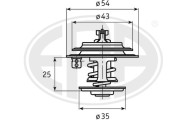 350310 Termostat, chladivo OEM ERA