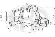 350341 Termostat, chladivo OEM ERA