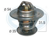 350410 Termostat, chladivo OEM ERA