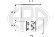 350206 Termostat, chladivo OEM ERA