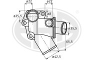 350211 Termostat, chladivo OEM ERA