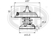 350216 Termostat, chladivo OEM ERA