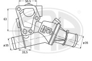 350260 Termostat, chladivo OEM ERA