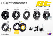 56050032 Rozsireni rozchodu Spurverbreiterung System DZX 30mm Achse LK: 4- und 5-Loch ST suspensions