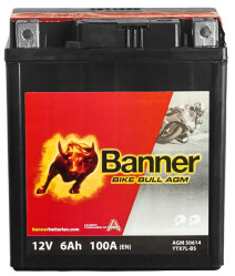 021506140100 BANNER Motobaterie YTX7L-BS / 12V / 6Ah / 100A (Bike Bull AGM) | 021506140100 (AGM 506 14) BannerPool