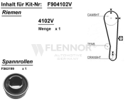 F904102V ozubení,sada rozvodového řemene FLENNOR