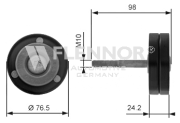 FS99424 FLENNOR vratná/vodiaca kladka rebrovaného klinového remeňa FS99424 FLENNOR