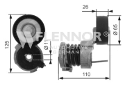 FS99496 FLENNOR napínacia kladka rebrovaného klinového remeňa FS99496 FLENNOR